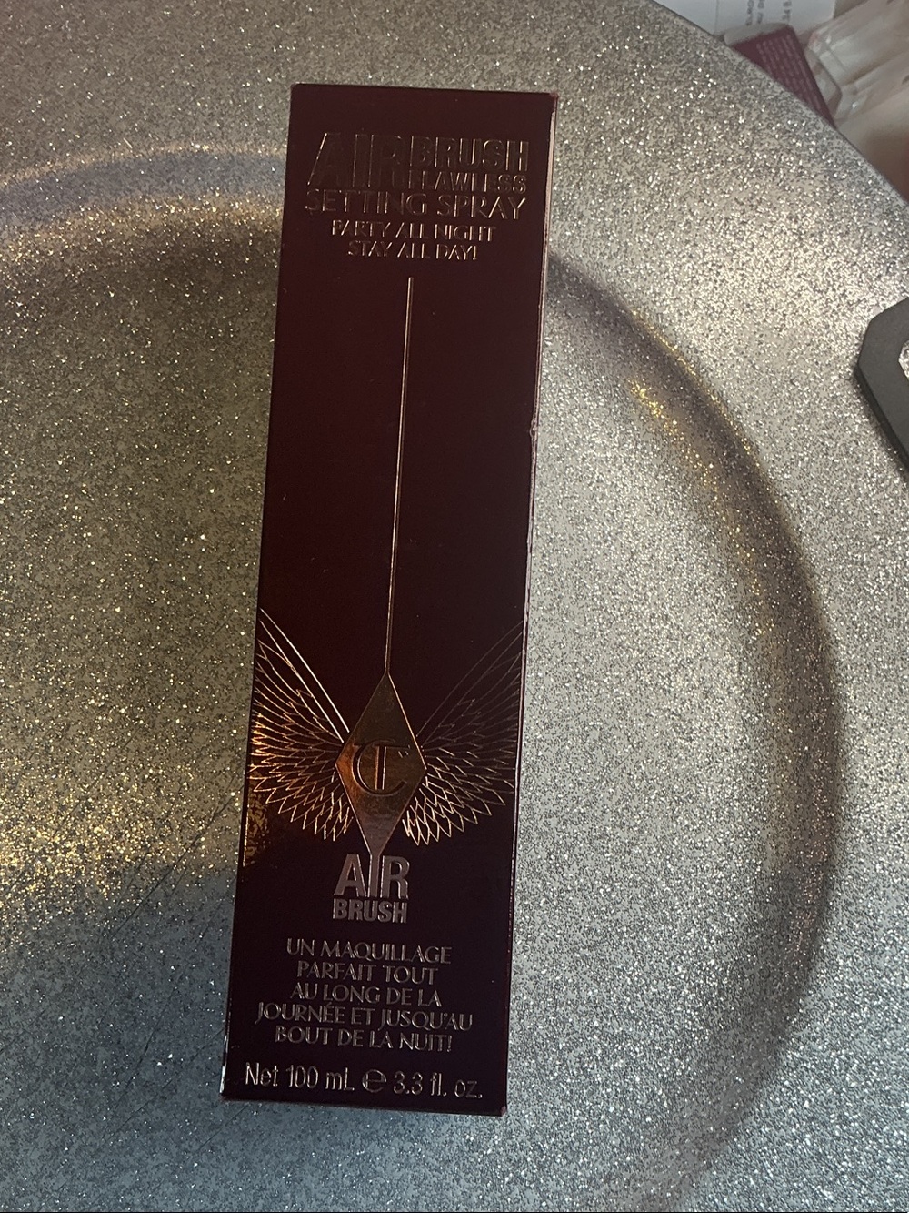 Charlotte Tilbury Airbrush Flawless Setting Spray - Burgundy Packaging